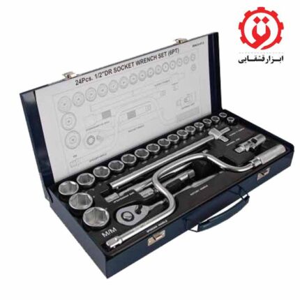خرید مجموعه 24 عددی آچار بکس مستر تولز مدل BM424-6PD از ابزار قشقایی