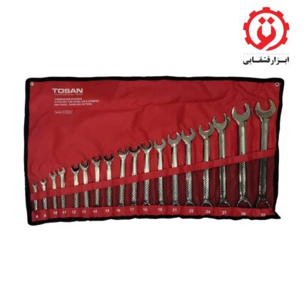 قیمت و خرید آچار یکسر رینگ 18 عددی توسن از ابزار قشقایی