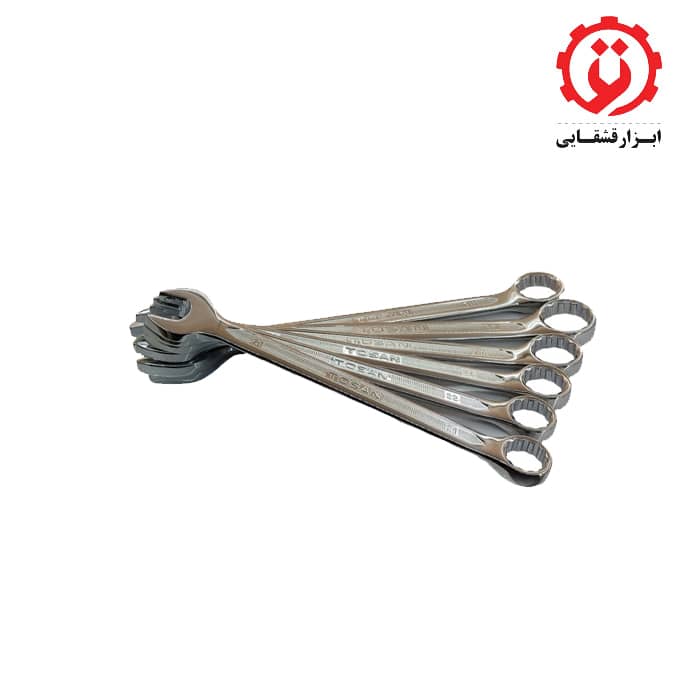خرید اینترنتی آچار یکسر رینگ 18 عددی توسن از ابزار قشقایی