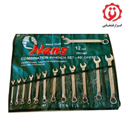 خرید آچار یکسر رینگی هنس 12عددی مدل 166312M از ابزار قشقایی