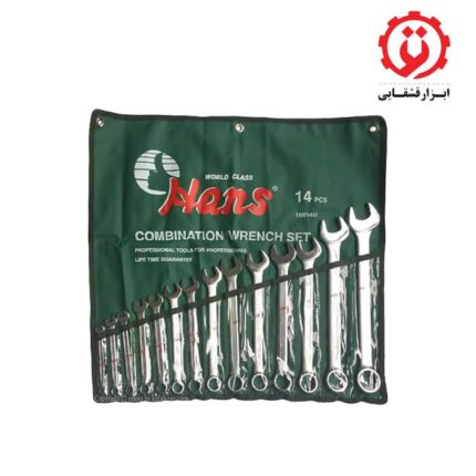 فروش آچار یکسر تخت یکسر رینگی هنس 14 عددی مدل 166314M از ابزار قشقایی