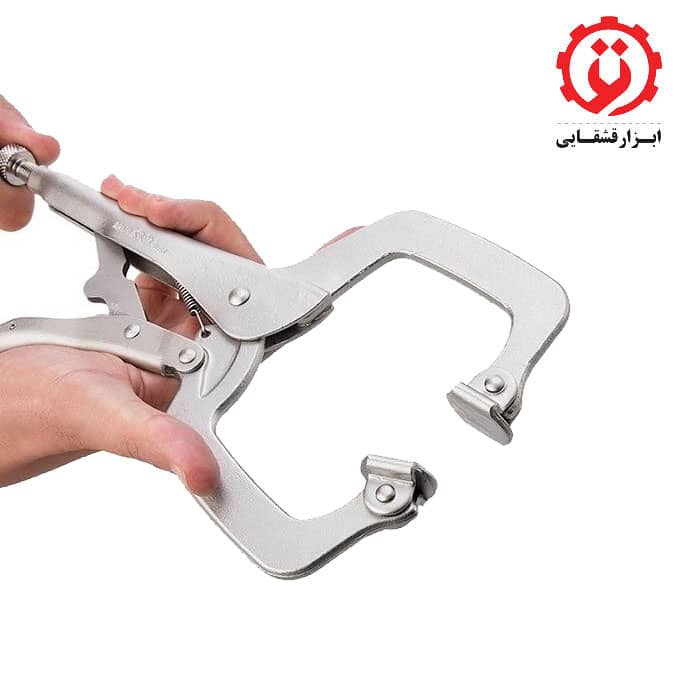 فروش انبر قفلی C شکل ایران پتک مدل HE 1110 سایز 11 اینچ از ابزار قشقایی