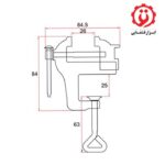 قیمت گیره ظریف کاری 25 میلیمتری مدل KE 1010 ایران پتک از ابزار قشقایی