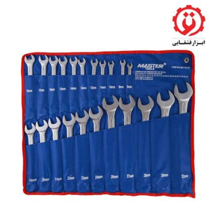 قیمت مجموعه 22 عددی آچار یکسر تخت یکسر رینگی مستر تولز مدل MT110-22 از ابزار قشقایی