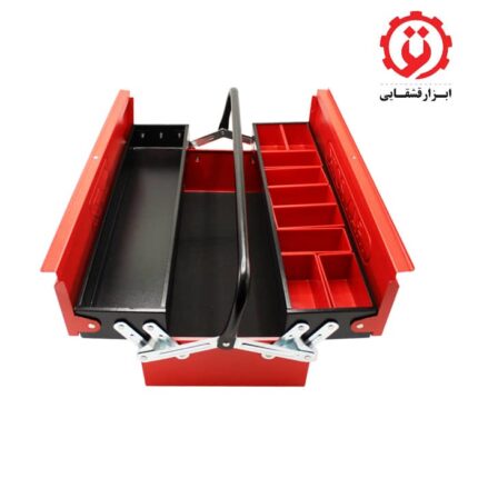 خرید و قیمت جعبه ابزار فلزی 2 طبقه 46 سانت ایران پتک