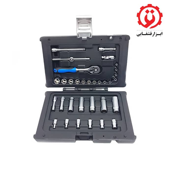 خرید اینترنتی جعبه بکس هزبرن1/4 اینچ 32 عددی مدل 1225232از ابزار قشقایی