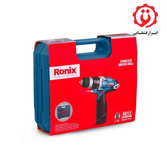 قیمت و خرید دریل پیچ گوشتی شارژی 12 ولت رونیکس مدل 8812