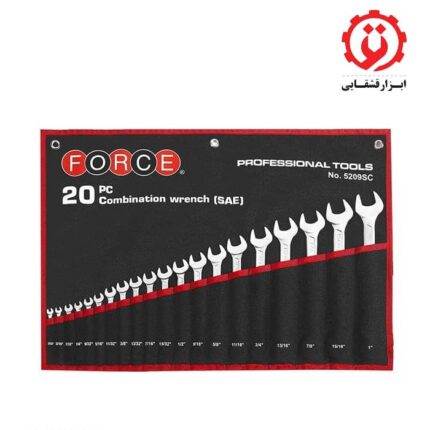 قیمت و خرید ست آچار یکسر تخت یکسر رینگ کاور دار 20 عددی فورس مدل5209SC