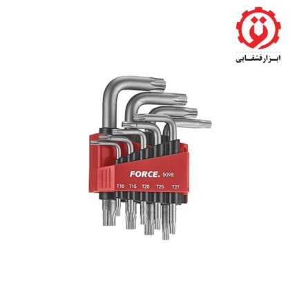 قیمت و خرید سری آچار ستاره ای کوتاه 9 عددی فورس – FORCE مدل 5098 از ابزار قشقایی