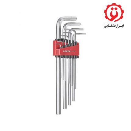 قیمت و خرید سری آچار آلن فوق بلند 10 عددی فورس – FORCE مدل 5102XL از ابزار قشقایی