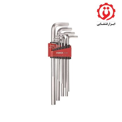 قیمت و خرید سری آچار آلن L شکل 11 عددی فوق بلند فورس – FORCE مدل 5116XL از ابزار قشقایی