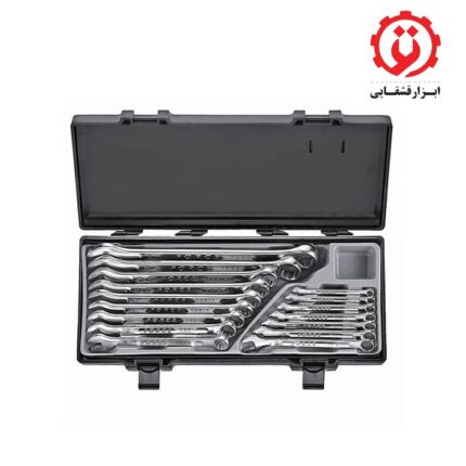 قیمت و خرید جعبه آچار یکسر تخت یکسر رینگ 16 عددی فورس – FORCE مدل 5161 از ابزار قشقایی