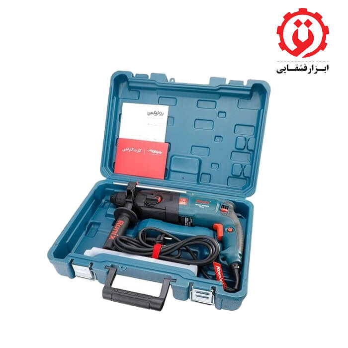 محتویات جعبه دریل بتن کن رونیکس مدل 2701