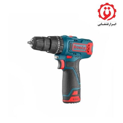 قیمت و خرید دریل پیچ گوشتی شارژی چکشی 12ولت رونیکس -RONIX مدل 8101K از ابزار قشقایی