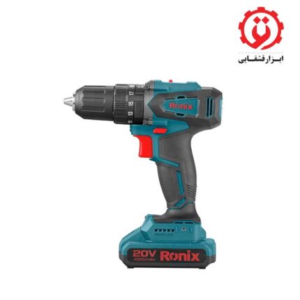 بهترین قیمت دریل شارژی 13 میلی متری 20 ولت براش لس رونیکس - RONIX مدل 8900 در ابزار قشقایی