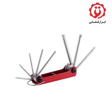 قیمت و خرید سری آچار ستاره ای سوراخ دار چاقویی 8 عددی فورس - FORCE مدل 5087TF از ابزار قشقایی