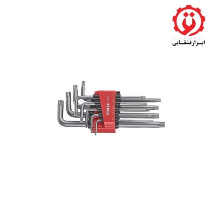 قیمت و خرید آچار ستاره ای بلند 9 عددی فورس - FORCE مدل 5098L از ابزار قشقایی