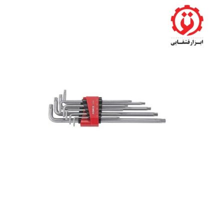قیمت و خرید آچار ستاره ای فوق بلند 9 عددی فورس - FORCE مدل 5098XL از ابزار قشقایی