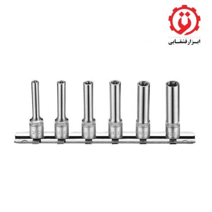 قیمت و خرید سری آچار بکس بلند ستاره ای 1/4 اینچ درایو فورس - FORCE مدل 2062 از ابزار قشقایی