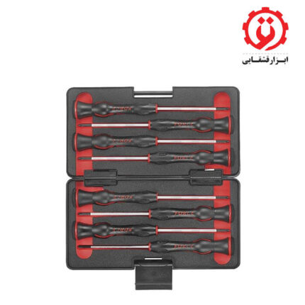 قیمت و خرید جعبه پیچ گوشتی ساعتی تخت و چهارسو 8 عددی فورس مدل 2087A از ابزار قشقایی