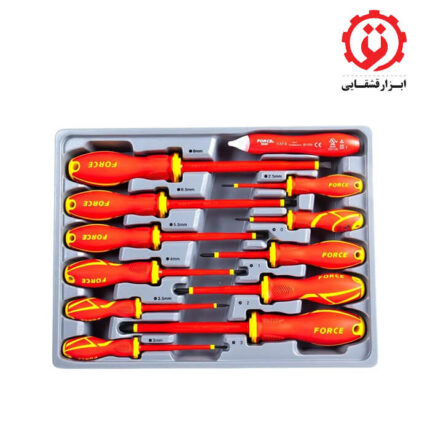 قیمت و خرید سری پیچ گوشتی عایق برق تخت و چهارسو 12 عددی فورس مدل 2125N از ابزار قشقایی