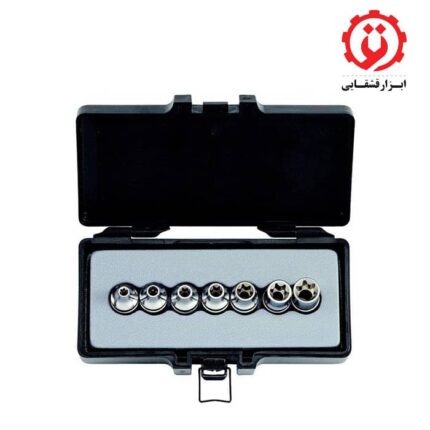 قیمت و خرید جعبه بکس ستاره ای 3/8 درایو 7 عددی فورس مدل 3073 از ابزار قشقایی