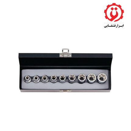 قیمت و خرید جعبه بکس ستاره ای 1/2 درایو 9 عددی فورس مدل 4093 از ابزار قشقایی
