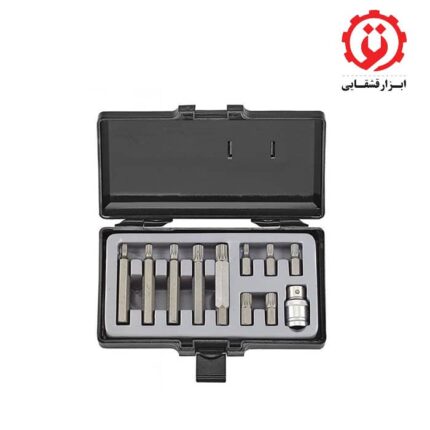 قیمت و خرید جعبه بیت هزار خاری 11 عددی با هولدر 1/2 درایو فورس مدل 4112 از ابزار قشقایی