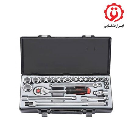 قیمت و خرید جعبه بكس 1/2 درايو 12 پر 24 عددی فورس مدل 4243-9 از ابزار قشقایی