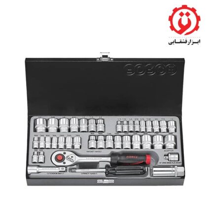قیمت و خرید جعبه بکس 34 پارچه اینچ و میلیمتر 1/4,3/8درایو 6پر فورس مدل 5-3391 از ابزار قشقایی