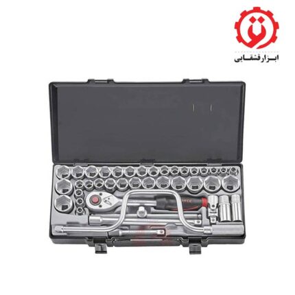 قیمت و خرید جعبه بكس 1/2درايو 41 پارچه اينچ و ميليمتر 6 پر فورس مدل 5-4412 از ابزار قشقایی