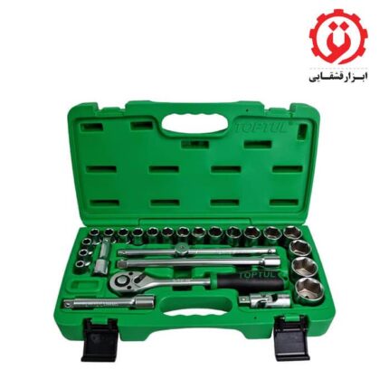 قیمت و خرید جعبه بکس 25 پارچه 1/2 درایو 6 پر تاپ تول مدل GCAI2503 از ابزار قشقایی