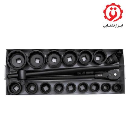 قیمت و خرید جعبه بکس فشار قوی 1 اینچ درایو 12 پر 20 عددی داناپلاس مدل D7980220 از ابزار قشقایی