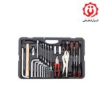 بهترین قیمت جعبه ابزار کامل 142 پارچه 6 پر فورس مدل 41421 از ابزار قشقایی
