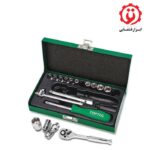 خرید جعبه بکس 17 پارچه هواگیری 1/4 اینچ تاپ تول مدل GCAD1701 از ابزار قشقایی