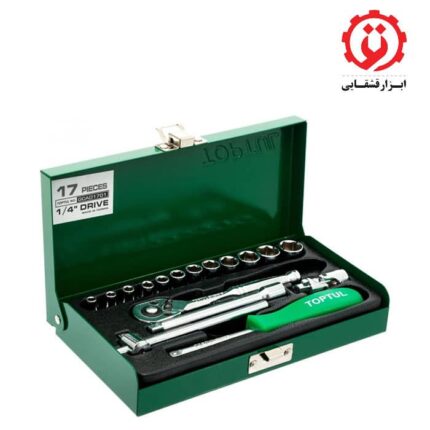 قیمت و خرید جعبه بکس 17 پارچه هواگیری 1/4 اینچ تاپ تول مدل GCAD1701 از ابزار قشقایی