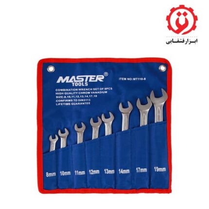 قیمت و خرید مجموعه 8 عددی آچار یکسر رینگی یکسر تخت مستر تولز مدل MT-110-8 از ابزار قشقایی