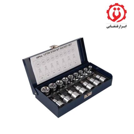 قیمت و خرید مجموعه 16 عددی سری بکس E و T مستر تولز مدل MT-TX416VM از ابزار قشقایی