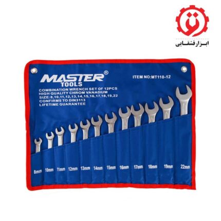 قیمت و خرید مجموعه 12 عددی آچار یکسر تخت یکسر رینگی مستر تولز مدل MT110-12 از ابزار قشقایی
