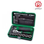 قیمت و خرید جعبه بکس و بیت 41 پارچه درایو 1/4 تاپ تول مدل GADW4101 از ابزار قشقایی