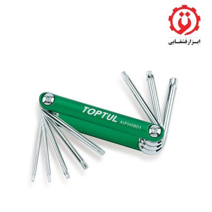 قیمت و خرید آچار آلن چاقوئی ستاره‌ای تاپ تول مدل AIFH0801 از ابزار قشقایی
