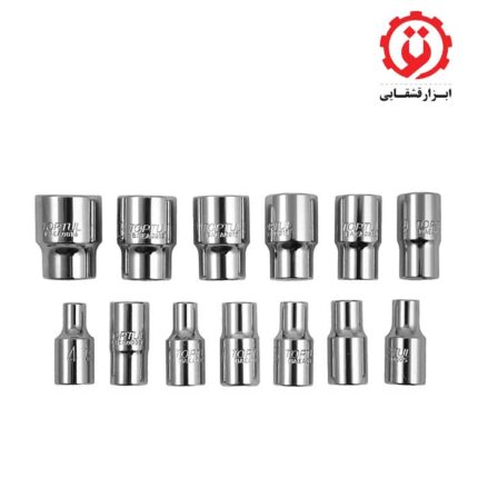 خرید جعبه بکس 1/4 اینچ 6 پر 55 پارچه تاپ تول مدل GCAI5501 از ابزار قشقایی