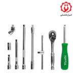 فروش ویژه جعبه بکس 1/4 اینچ 6 پر 55 پارچه تاپ تول مدل GCAI5501 در ابزار قشقایی