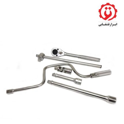 خرید جعبه بکس 24 پارچه فشار قوی مشکی درایو 1/2 جنیوس مدل TF-424M5 از ابزار قشقایی