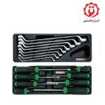 بهترین قیمت جعبه ابزار چرخ دار کشویی 227 پارچه تاپ تول مدل GCAJ0001 در ابزار قشقایی