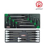 فروش ویژه جعبه ابزار چرخ دار کشویی 227 پارچه تاپ تول مدل GCAJ0001 در ابزار قشقایی
