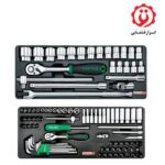 جعبه ابزار چرخ دار کشویی 227 پارچه تاپ تول مدل GCAJ0001