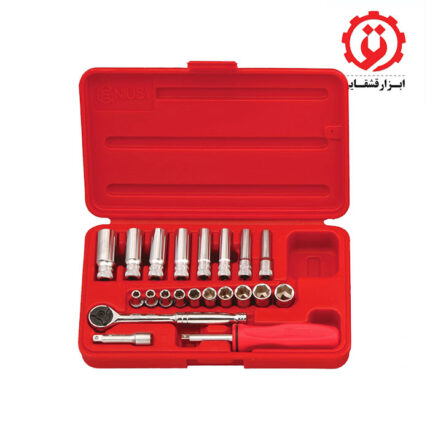 خرید جعبه بکس 21 پارچه بلند و کوتاه درایو 1/4 جنیوس مدل GS-221M از نمایندگی جنیوس در اهواز