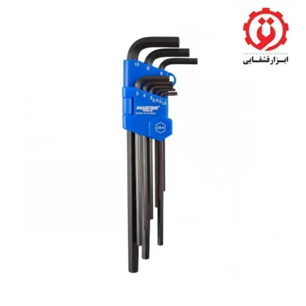 خرید آلن 6گوش فوق بلند مستر مدل mt1009el-crاز ابزار قشقایی