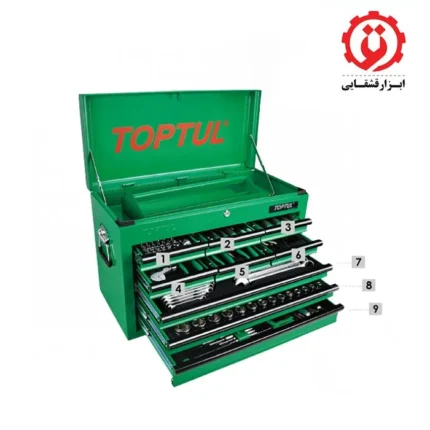 قیمت جعبه ابزار 9کشو رومیزیtbaa0901 تاپ تول از ابزار قشقایی